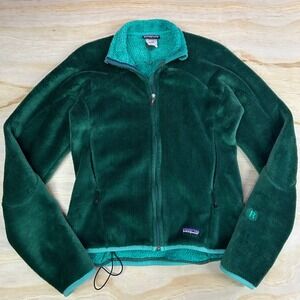 Patagonia R2 Regulator Fleece Jacket Mens Small Green Full Zip Polartec 25136